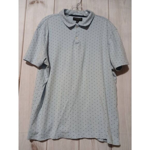 Banana‎ Republic Shirt Men's Extra Large Blue Polo Short Sleeve - Picture 1 of 7